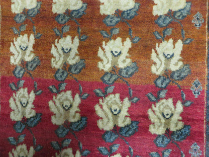 4' X 5' Semi Antique Handmade Fine Turkish Flowers Bouquet Wool Rug Nice