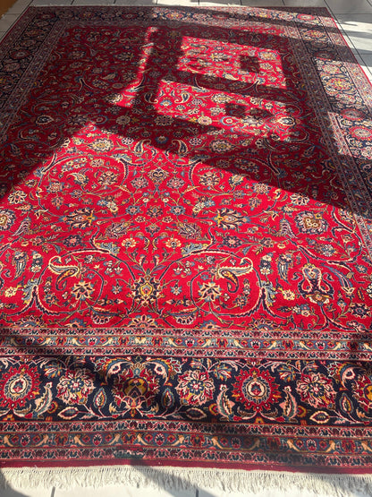 Incredible Persian Kashan All Over Wool Rug 10’2” x 14’ - Nuvé