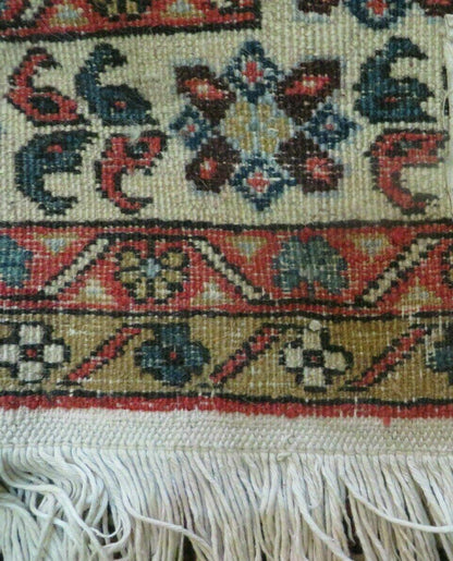 4' X 7' Vintage Handmade Knotted Rug India Caucasian Wool Soft Green Organic - Nuvé