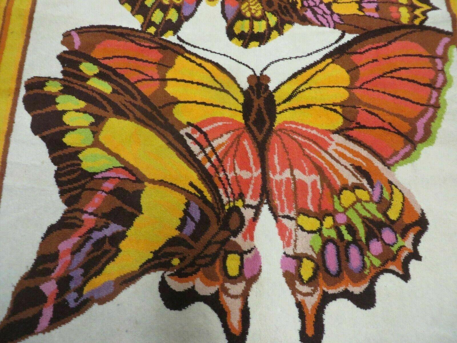 4' X 6' Tartare Modern Hand Knotted Spainsh Wool Rug Butterfly Getting Wings Nice - Nuvé