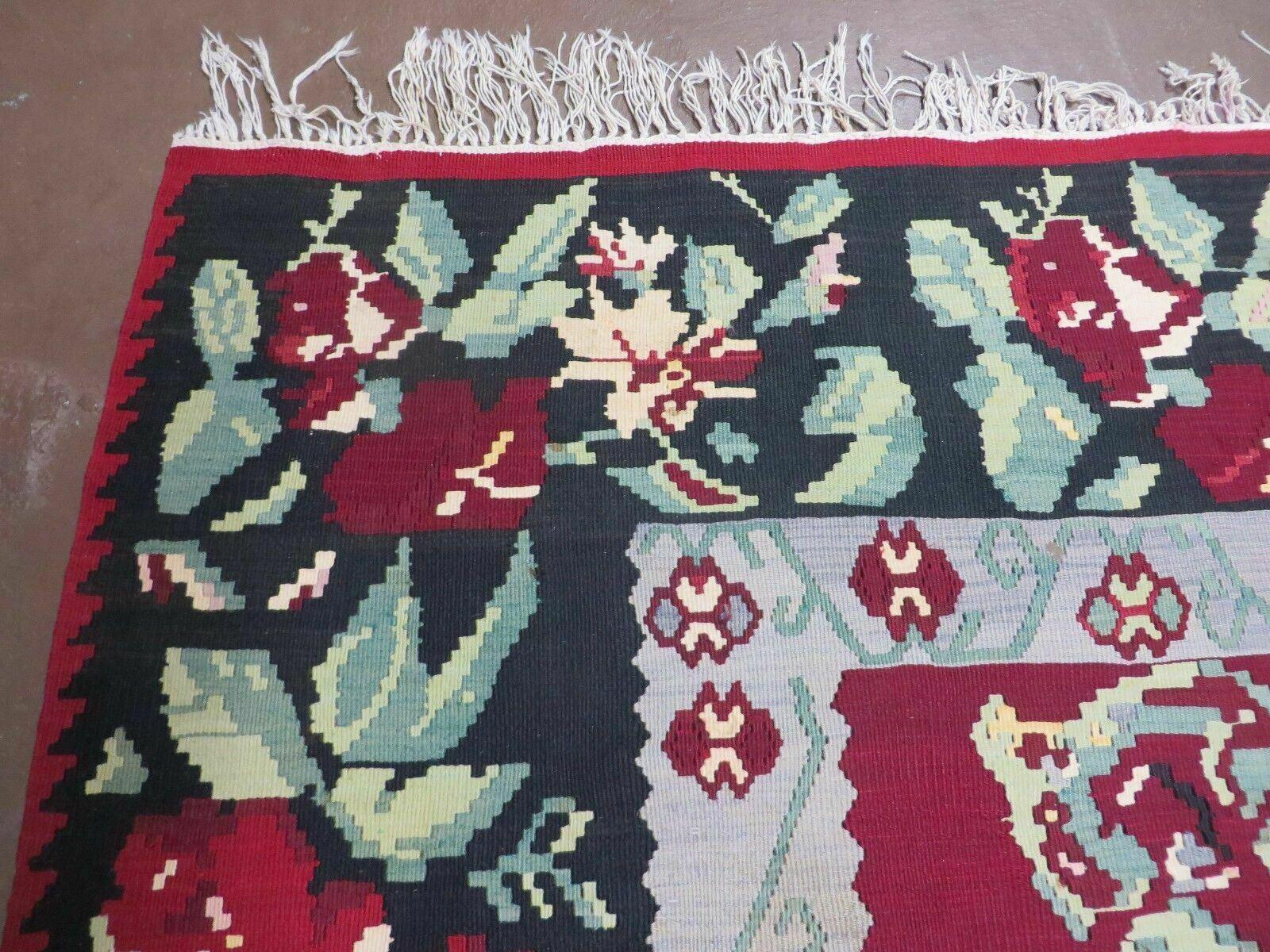 8' X 11' Karabagh Kilim Handmade Flat Weave Wool Rug Vegi Organic Dyes Nice - Nuvé