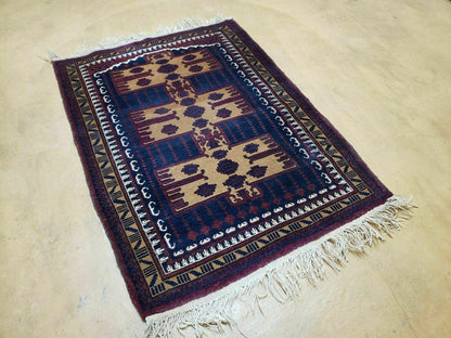 3' X 4' Vintage Handmade Balouchi Balouch Tribal Wool Rug Nice - Nuvé