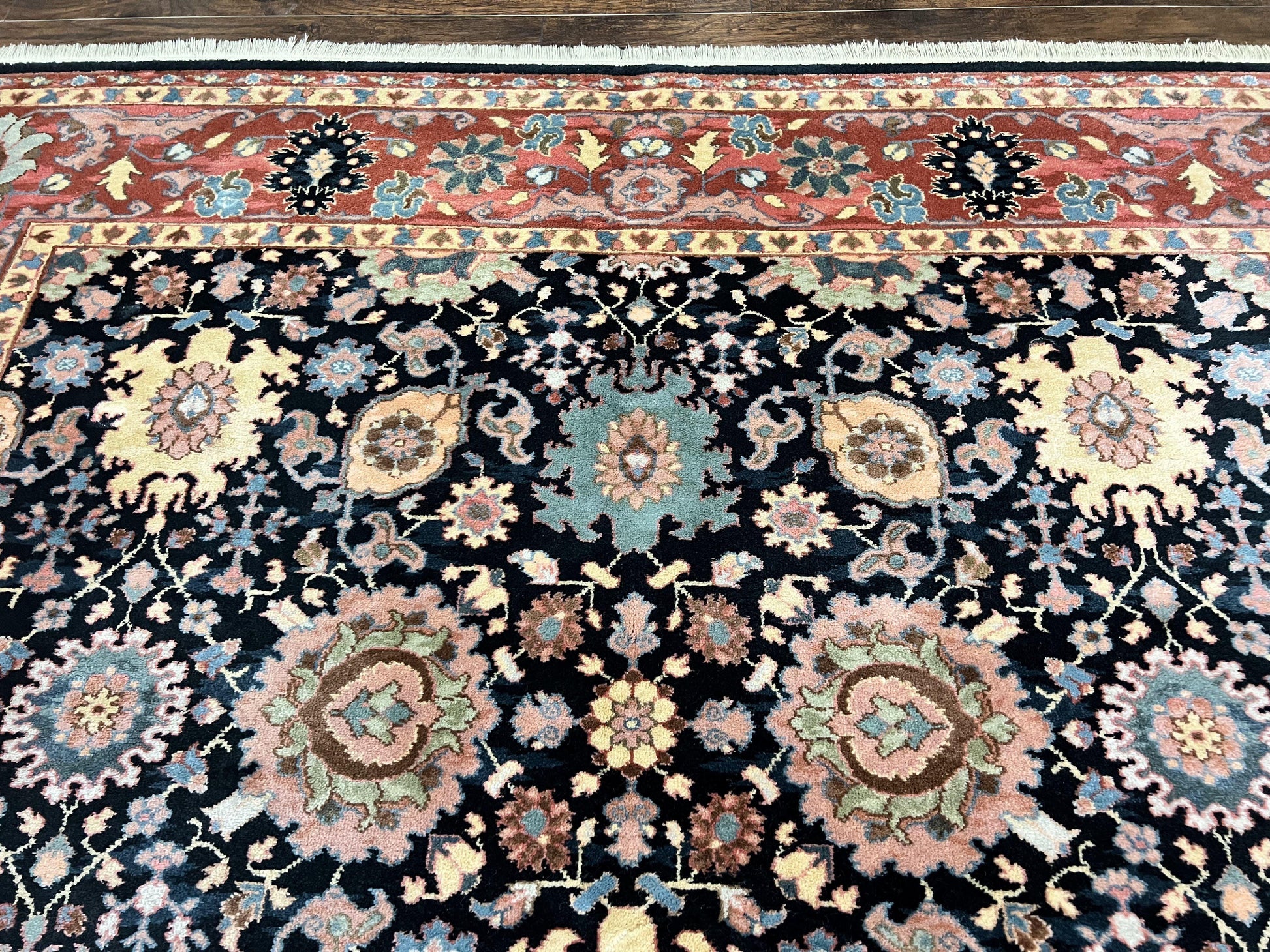 Karastan Rug 8 x 11.7, Karastan Williamsburg Kurdish Pattern 559, Wool Pile Vintage Karastan Carpet, Discontinued, Room SIzed Area Rug - Nuvé