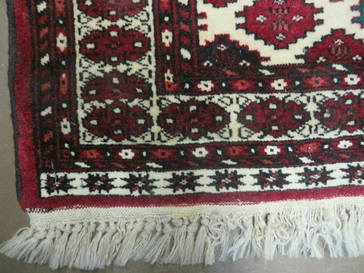 3' X 4' Vintage Handmade Pakistan Bokhara Turkoman Balouch Wool Rug Mat Nice