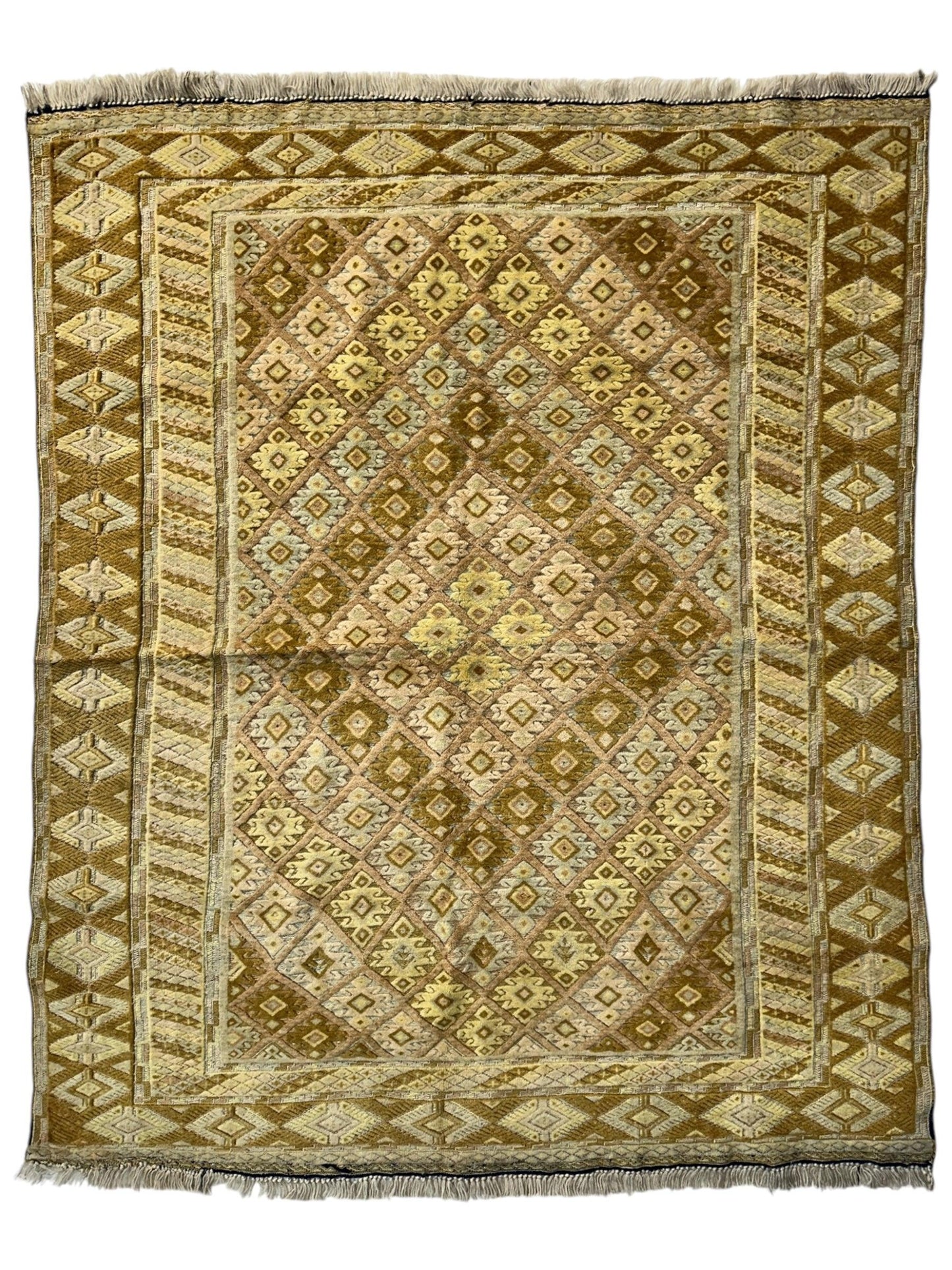 Hand-Knotted Afghani Nakhunak Wool Rug - 4' x 4'11" - Nuvé