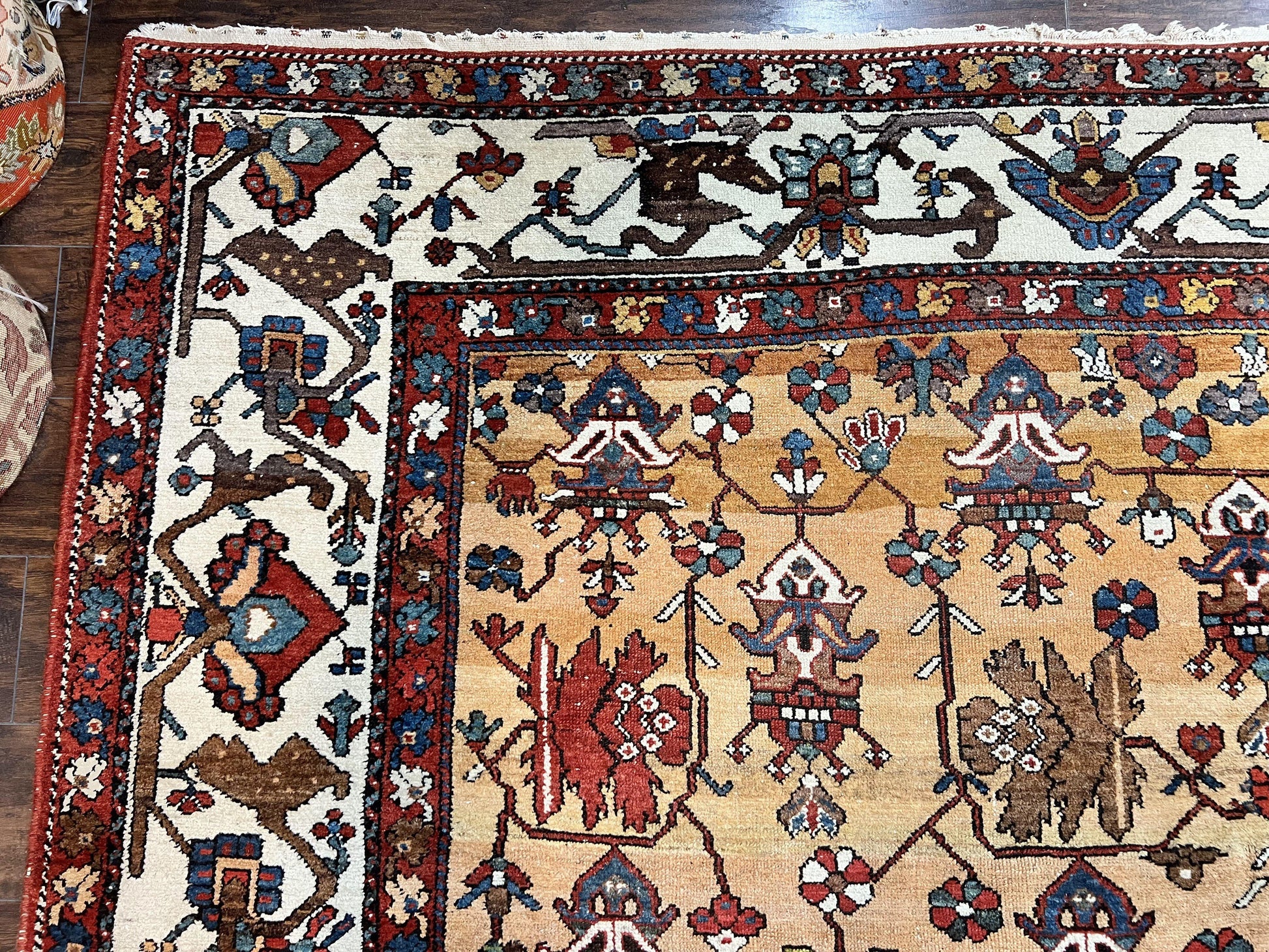 Antique Persian Bakhtiari Rug 14x19 – Rare Palace Size Carpet - Nuvé