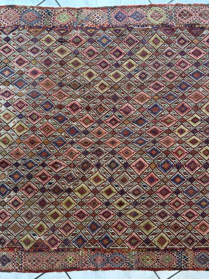 Antique Turkish Jajim Wool Rug 5’6” x 14’5” - Nuvé