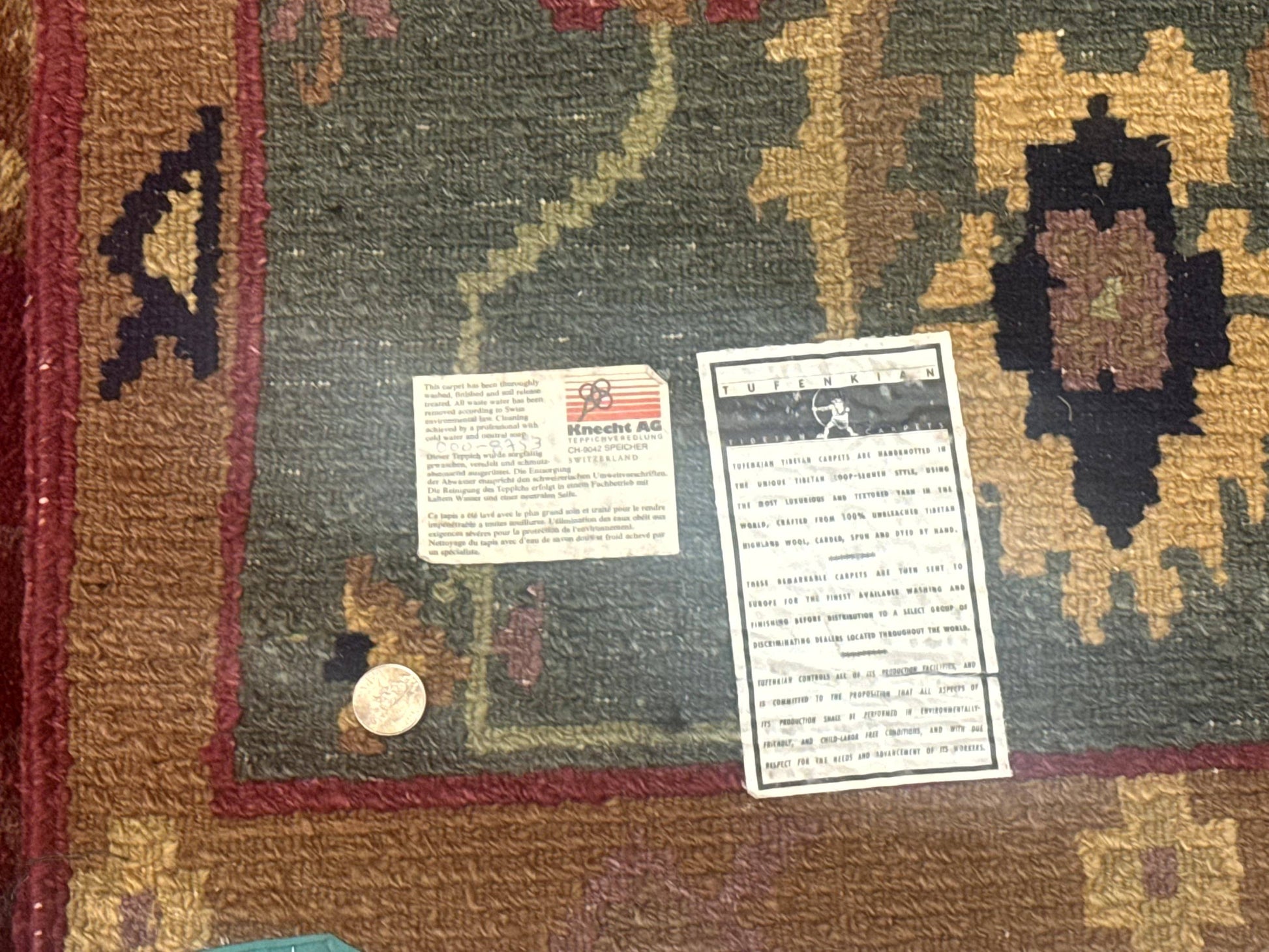 Tufenkian Rug 8x10, Tibetan Room Sized Carpet, Soft Thick Wool Pile - Nuvé