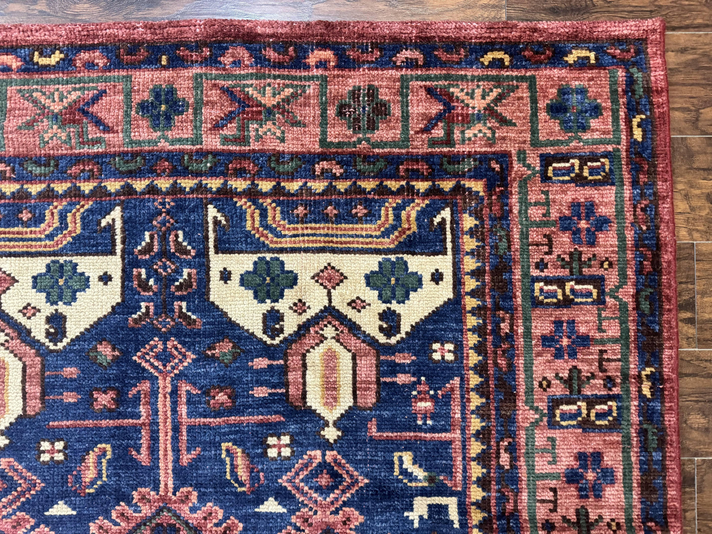 Persian Tribal Heriz Design Rug 6x9, Pottery Barn Rug, Hand Knotted Wool Vintage Rug - Nuvé