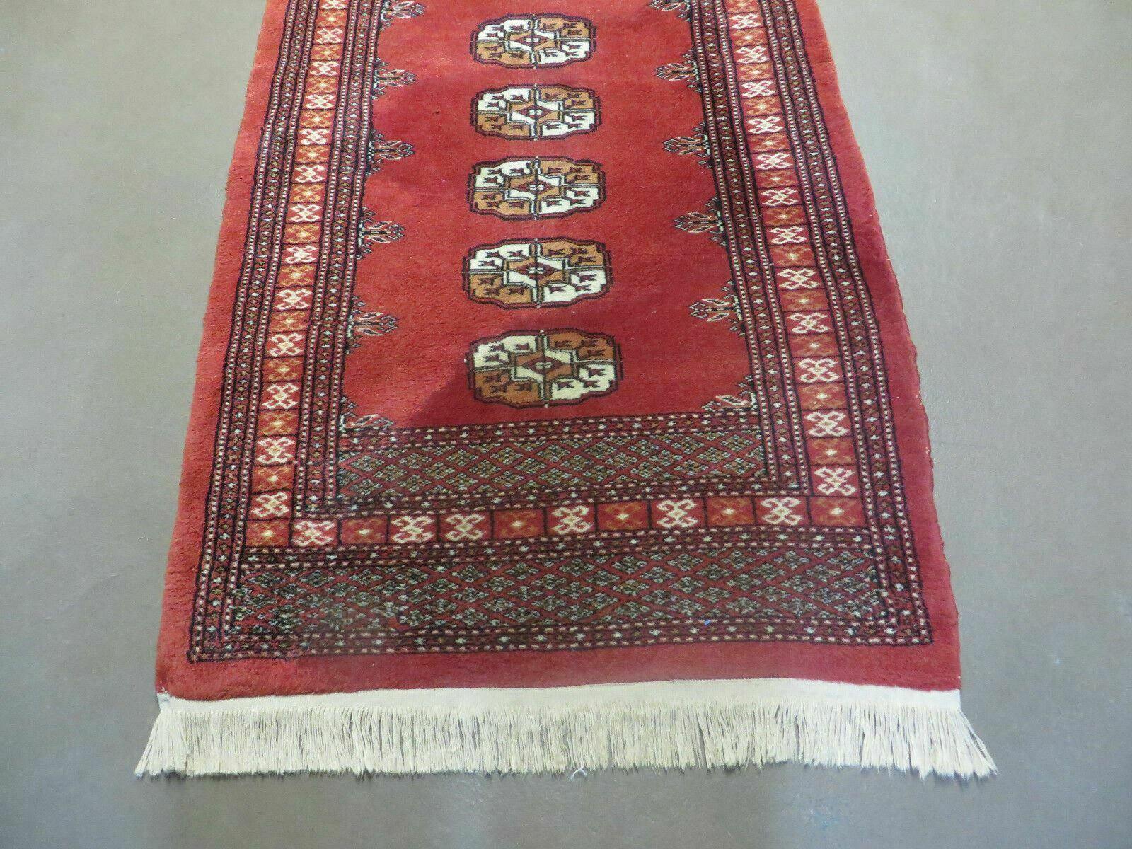 2' 8" X 10' Vintage Handmade Bokhara Turkoman Pakistani Wool Runner Rug Nice - Nuvé