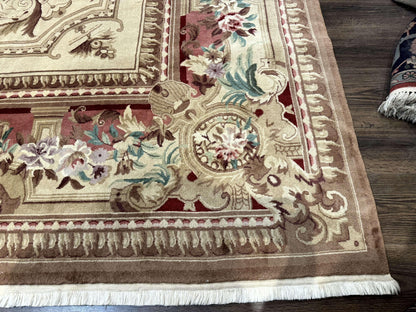 Palace Size Aubusson Rug 12x18, Extra Large, French European Carpet, Soft Wool Pile, Elegant - Nuvé