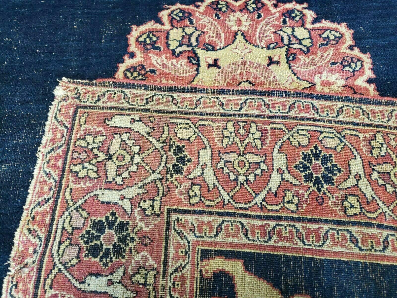 4' X 6' Antique Handmade Turkish Ghiordes Wool Rug Veg Dyes Organic Lion Nice - Nuvé