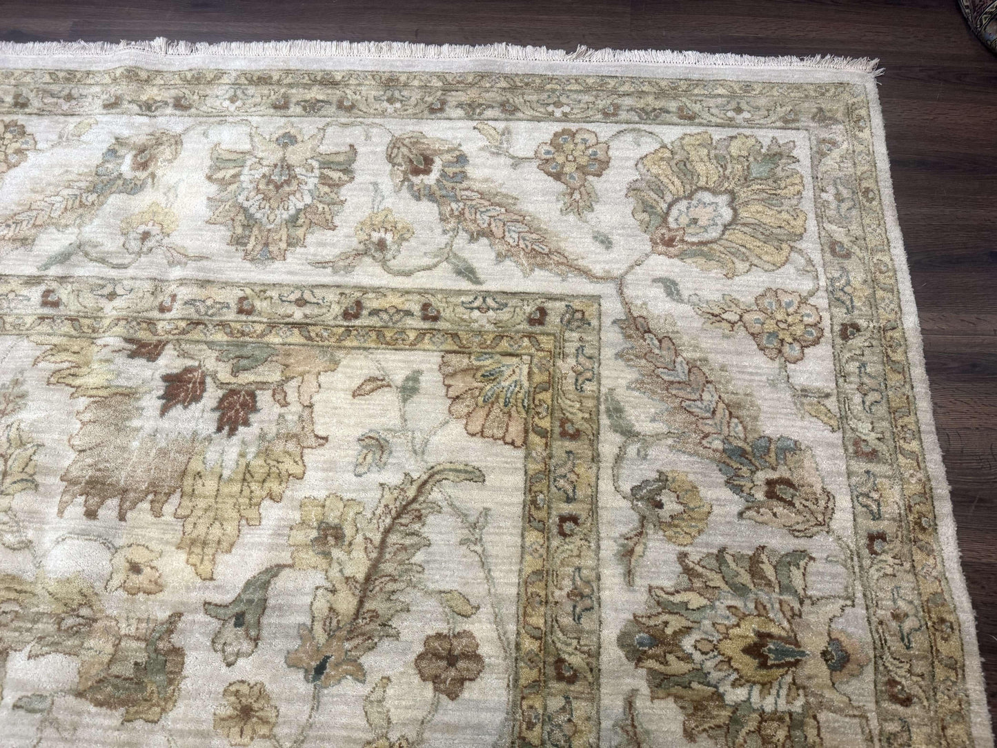 Palace Size Rug 12x15, Neutral Light Colors, Oat, Peshawar Chobi Oushak Rug, Handmade Wool Rug - Nuvé