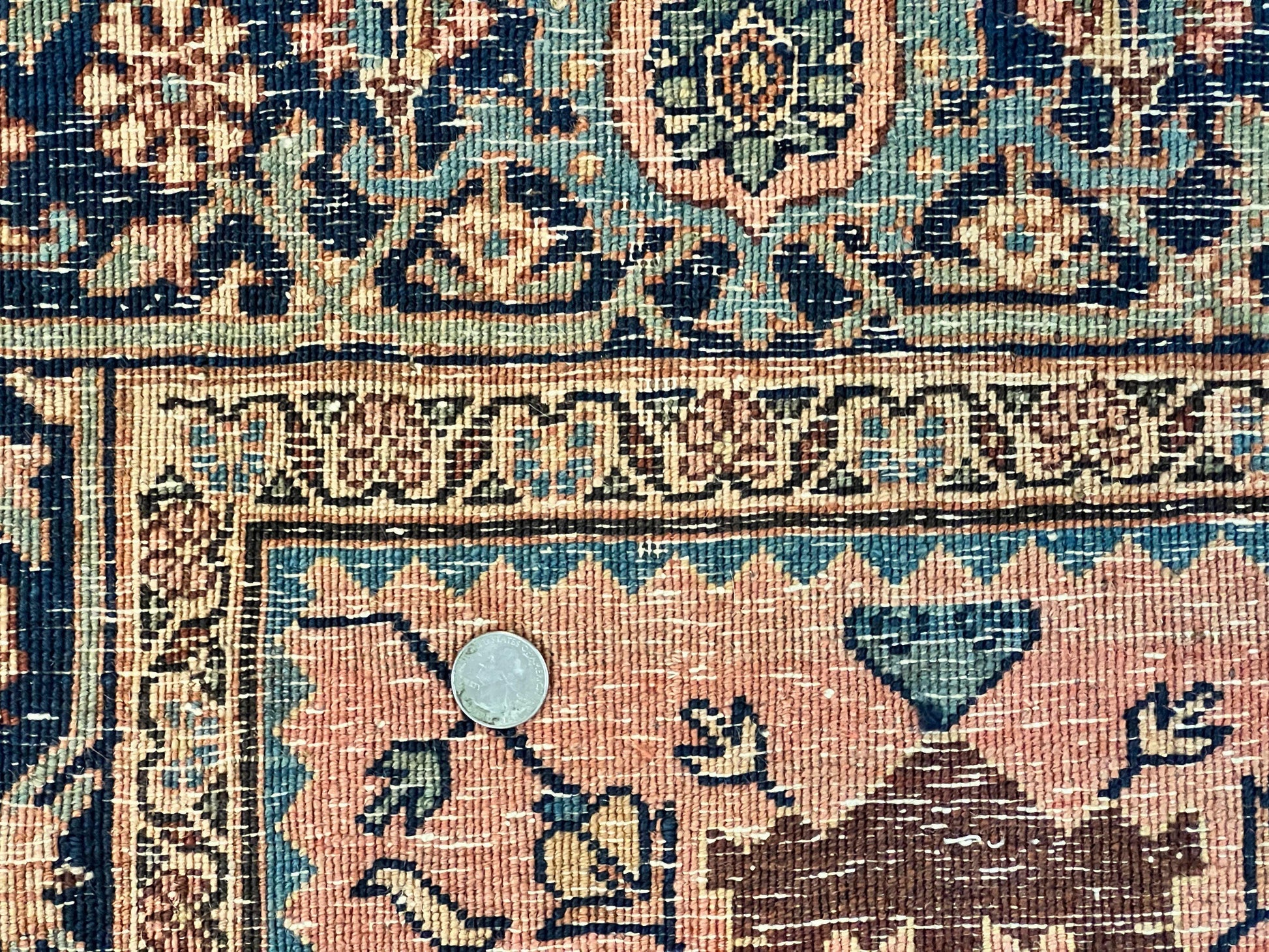 Rare Persian Sarouk Farahan Rug 9x15 – Antique Wool Carpet, Signed By Master Weaver - Nuvé