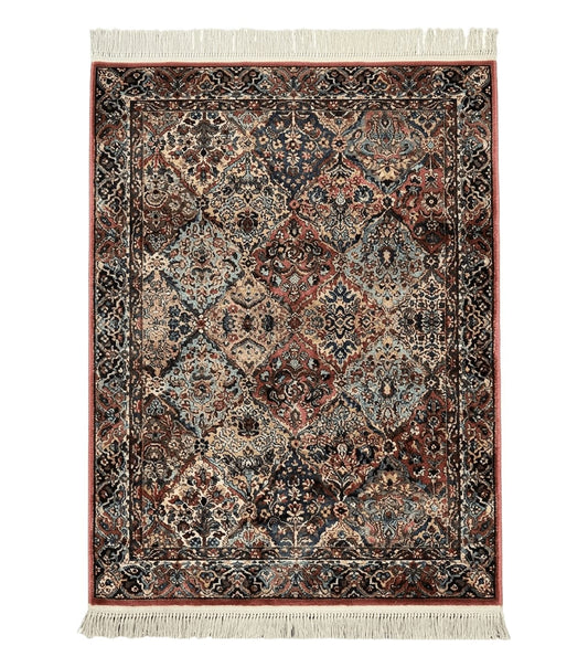 Karastan Rug 4x6 Multicolor Panel Kirman Rug #717, Wool Karastan Carpet, Original Collection 700 Series, Vintage, Rare Size