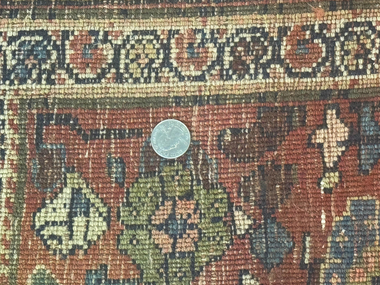 Antique Persian Bidjar Rug 8x15 – Navy Blue, Herati Pattern, Early 20th Century - Nuvé