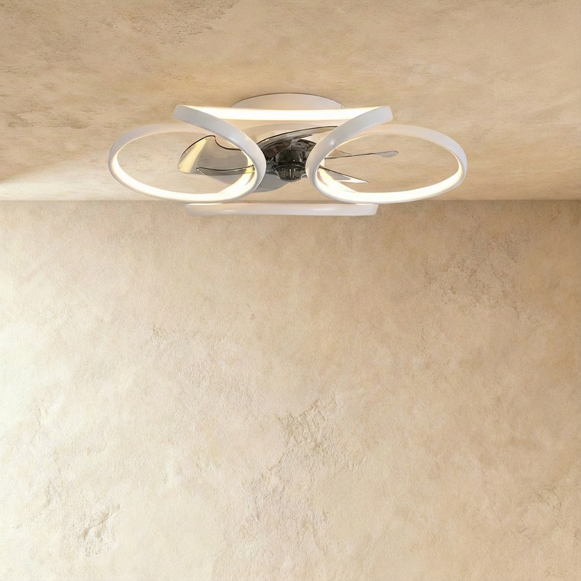 Mirwaha ceiling light and fan by Residence Supply, featuring a modern design with integrated light fixture and ceiling fan blades.