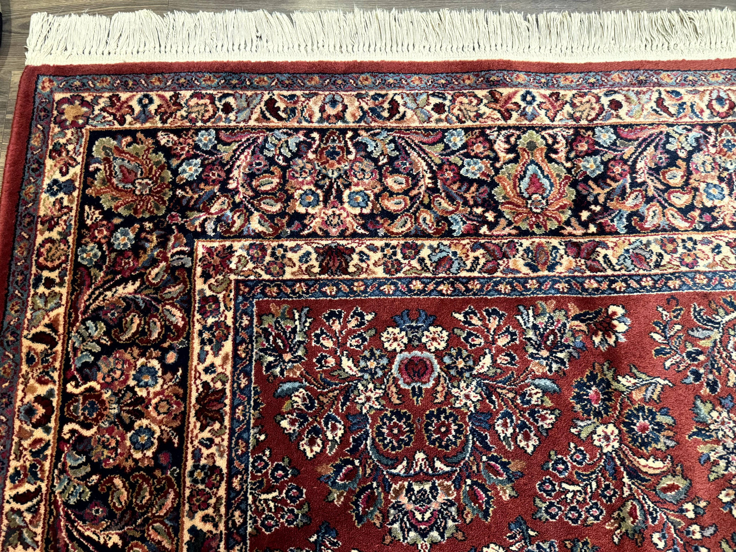 Karastan Rug 10x14, Red Sarouk #785, Wool Original 700 Series - Nuvé