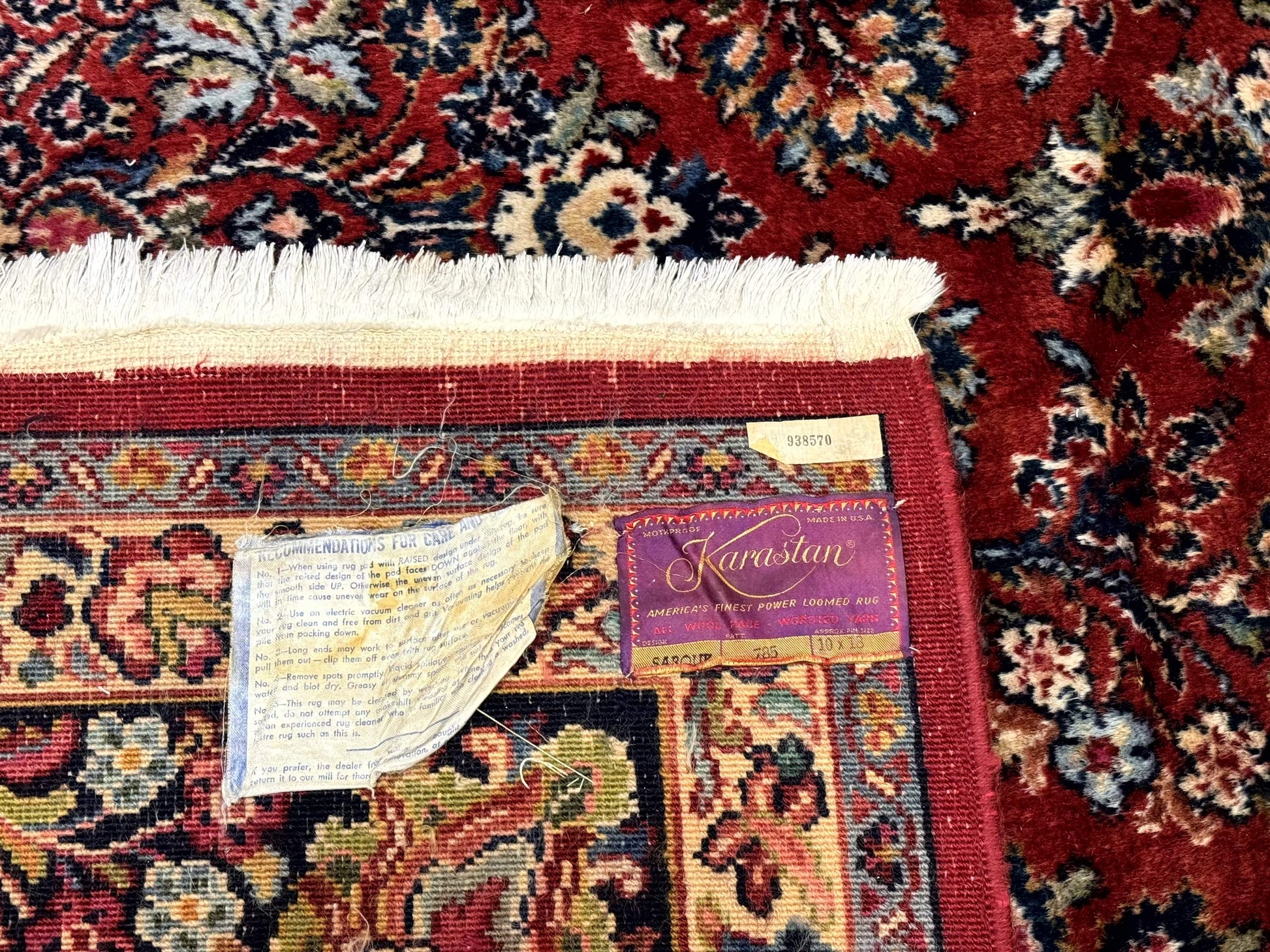 10x18 Karastan Sarouk Rug #785, Wool Large Palace Sized Vintage Karastan Carpet - Nuvé