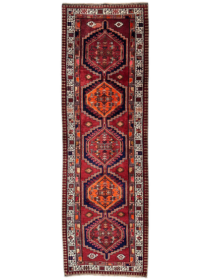 Vintage Persian Sarab Wool Runner Rug 3’4 x 10’7” - Nuvé