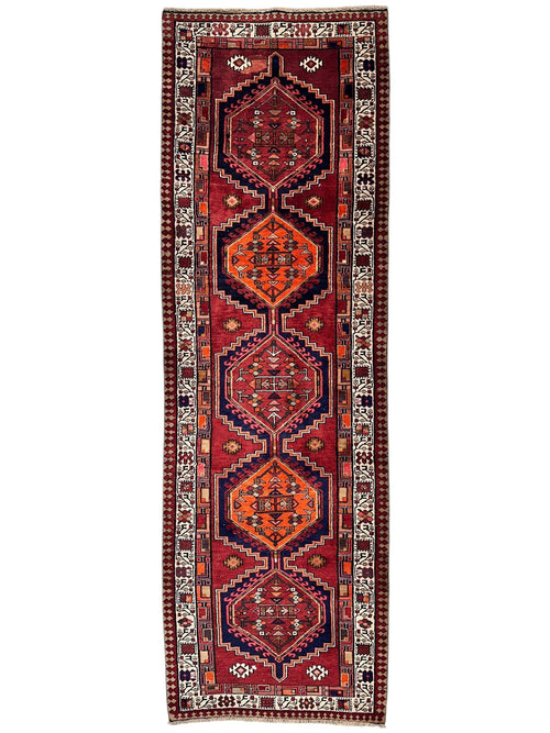 Vintage Persian Sarab Wool Runner Rug 3’4 x 10’7” - Nuvé