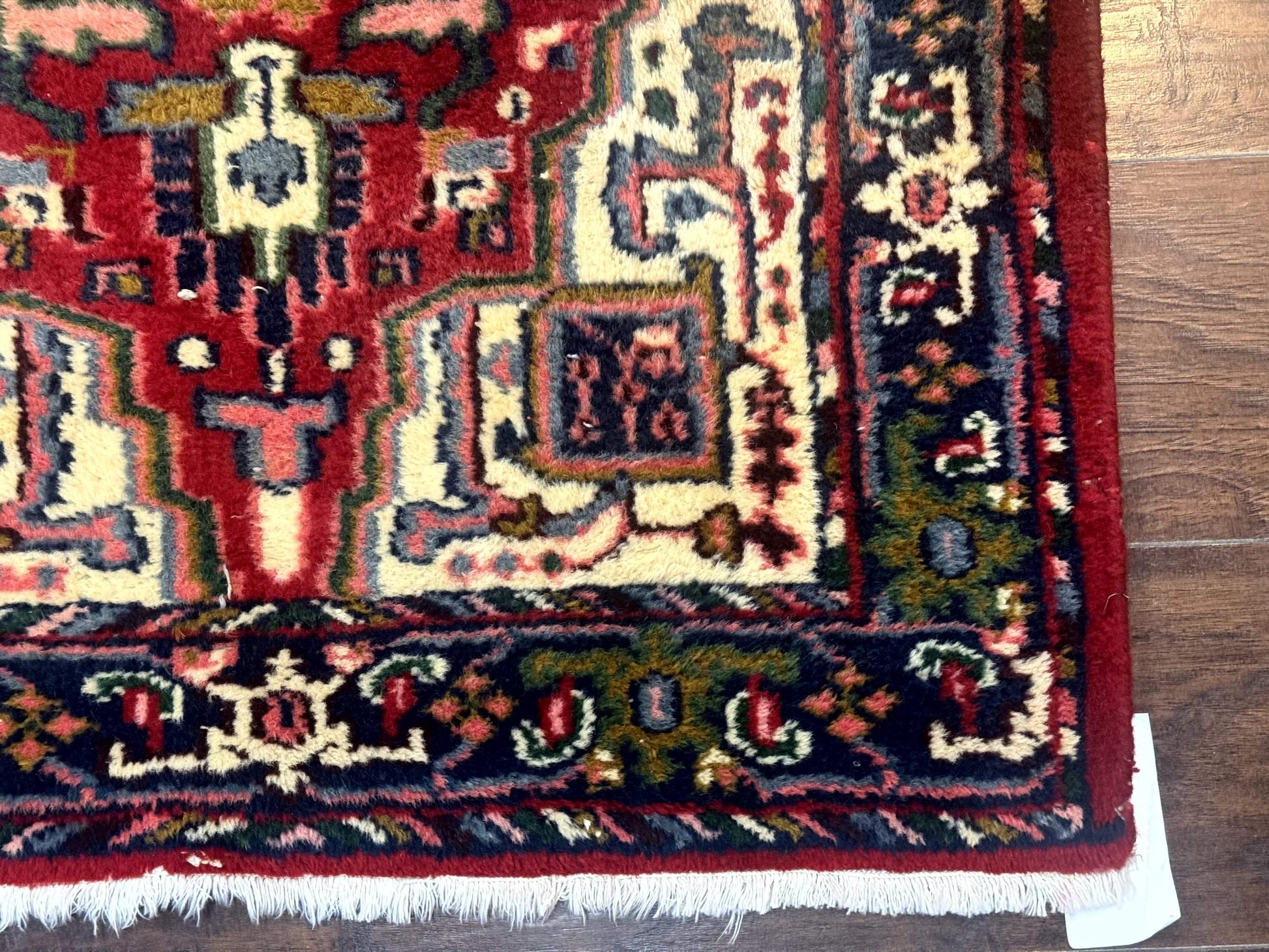 Indo Persian Heriz Runner Rug 3 x 17, Geometric Long Runner Carpet for Hallway, Medallions, Wool Runner Rug 3x17 - Nuvé