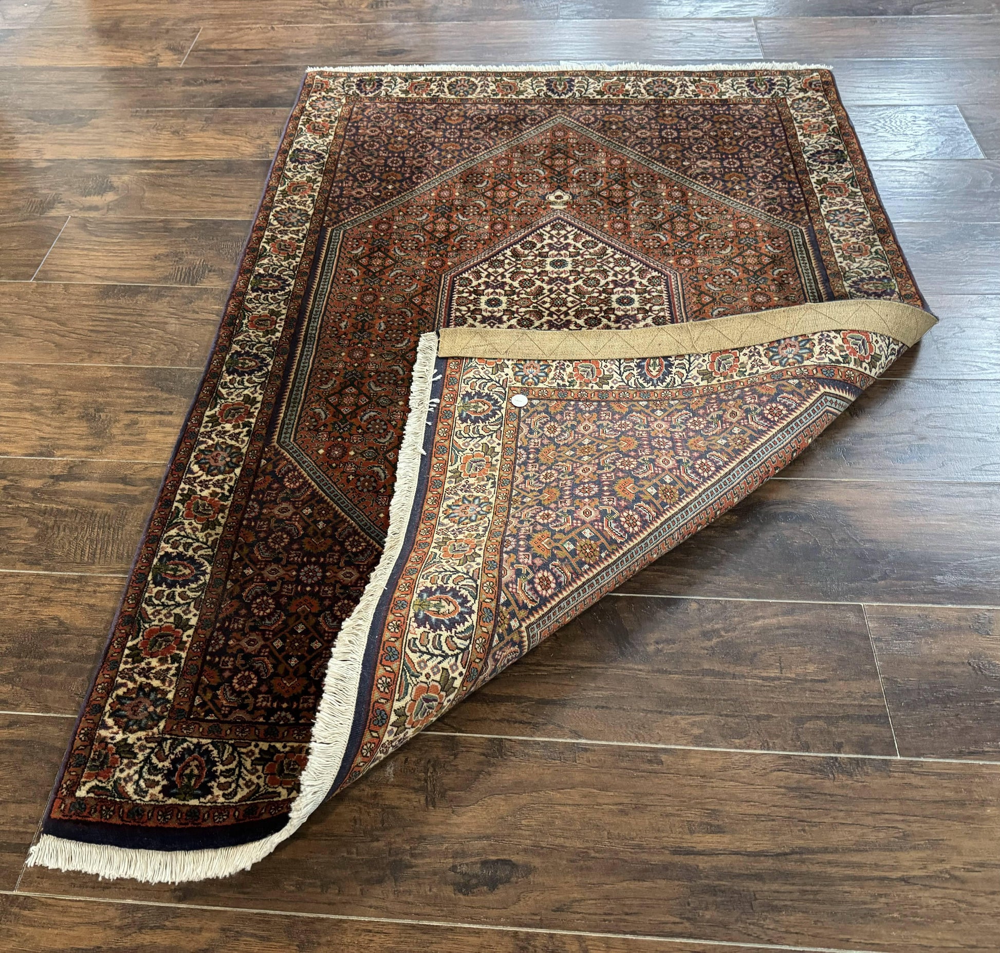 Persian Bidjar Rug 4x5, Fine 290 KPSI, Herati Pattern - Nuvé