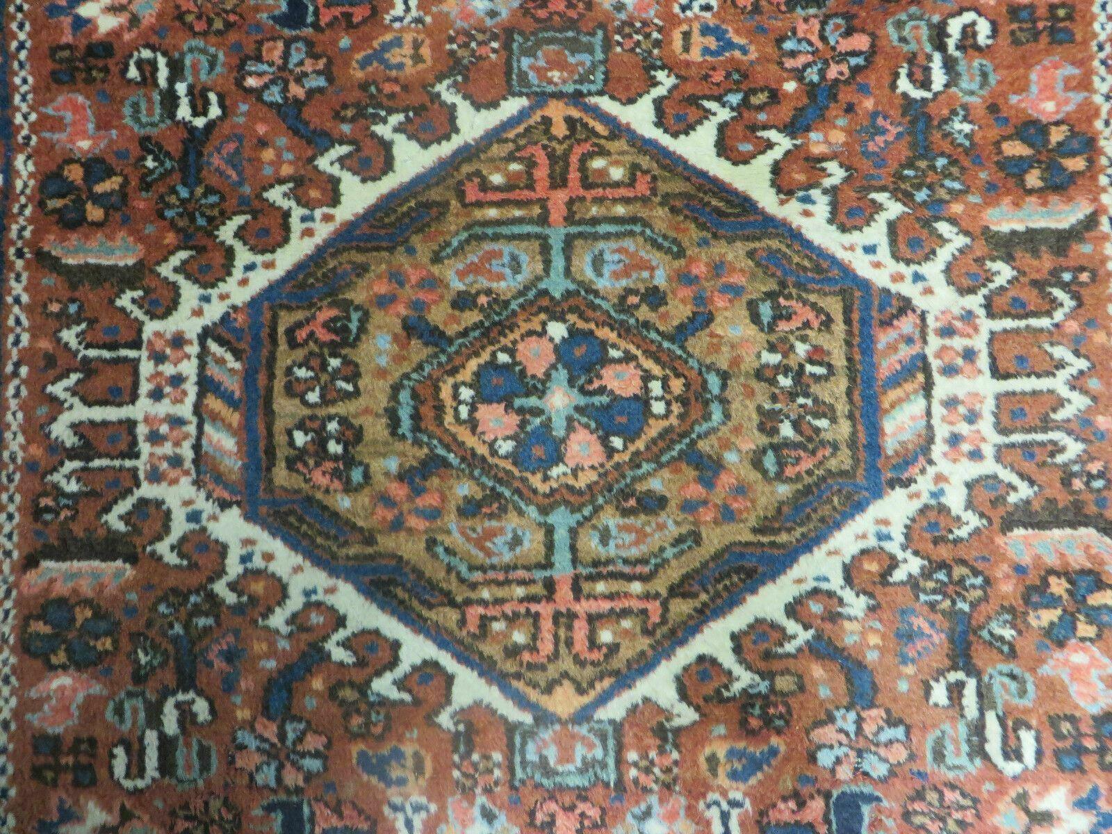Persian Karajeh Rug 5x6, Antique Geometric Medallion Carpet - Nuvé