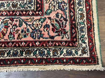 Palace Size Persian Rug 10 x 21 ft, Antique Hamadan Bibikabad Carpet, Handmade Antique Wool Oversized Rug, Ivory, Semi Open Field - Nuvé