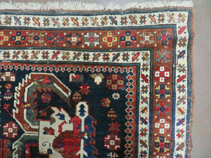 3' 7" X 14' Antique Handmade Caucasian Wool Rug Carpet Nice - Nuvé