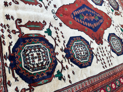 Hand-Knotted Afghani Kazak Wool Rug - 4'8" x 7'2" - Nuvé