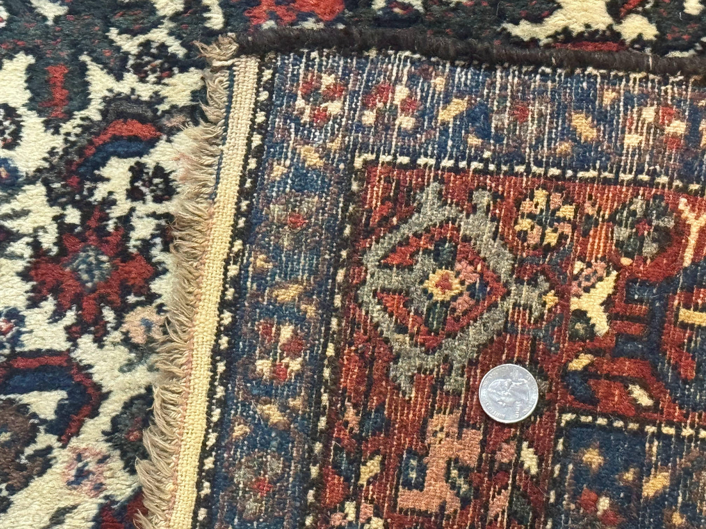 Persian Tribal Rug 3x5, Antique Persian Carpet, Floral Roses, Handmade, Persian Zanjan Rug - Nuvé