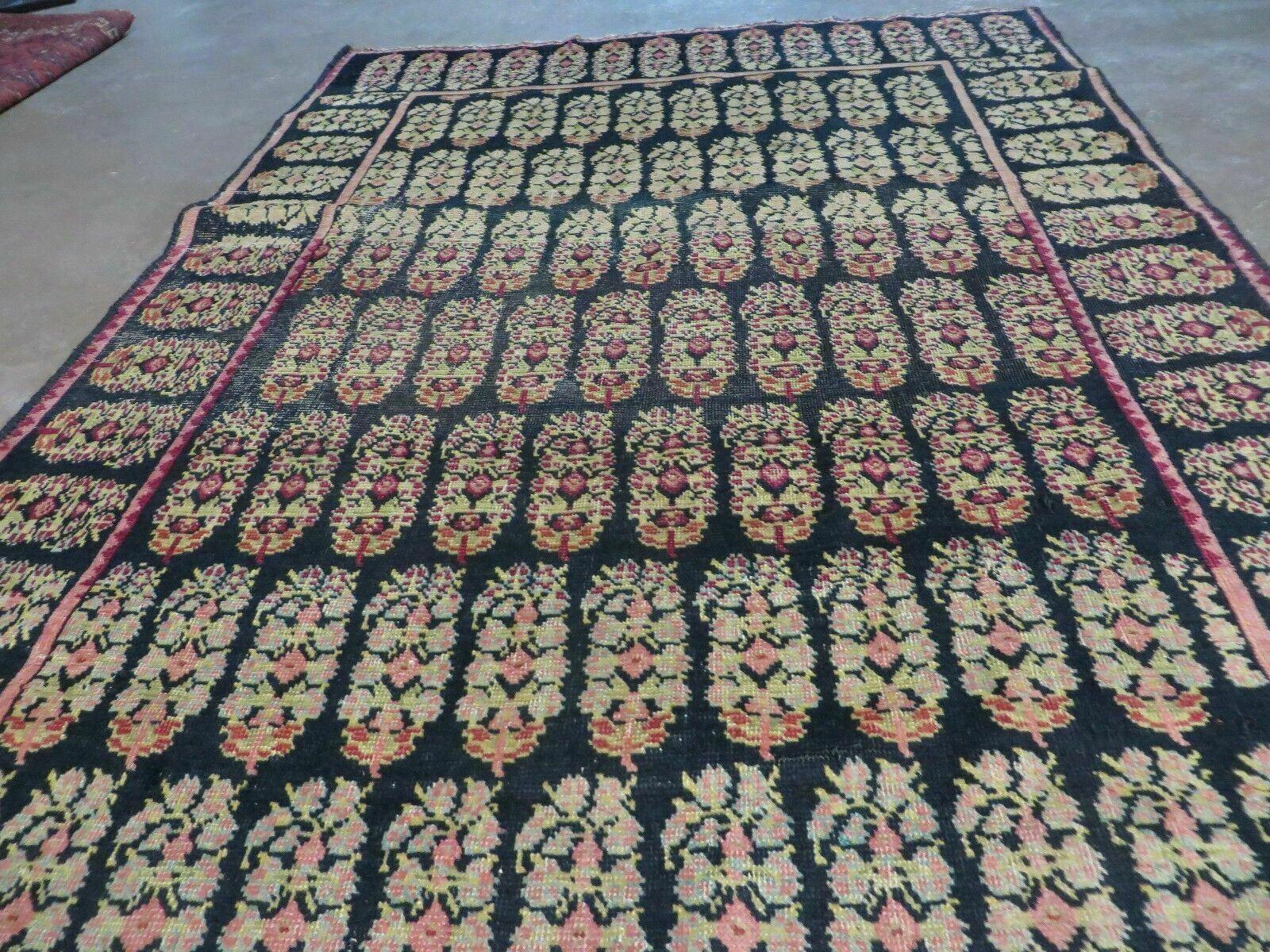 4' X 9' Antique Karabagh Caucasian Rug Handmade Wool Carpet Organic Dyes Nice - Nuvé