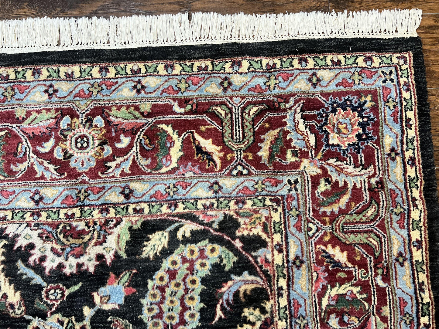 Indo Persian Rug 8x10, Nourison Carpet, Floral, Hand Knotted Vintage Wool Rug - Nuvé
