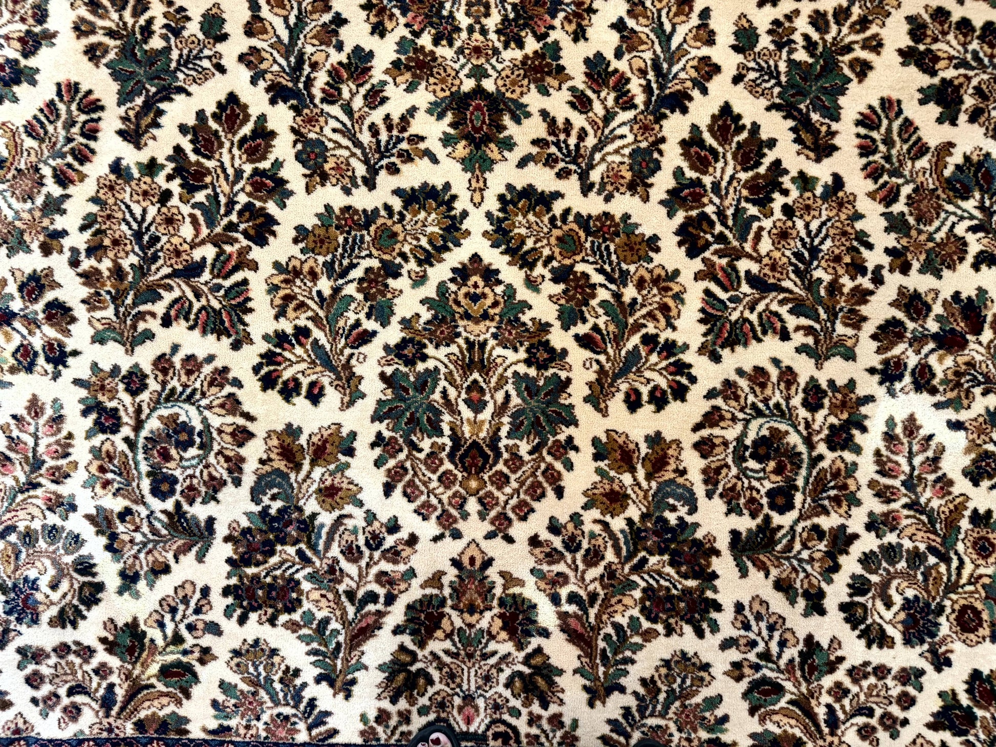 Karastan Rug 8.8 x 10.6 Ivory Sarouk #700/760, Wool Discontinued Original 700 Series - Nuvé