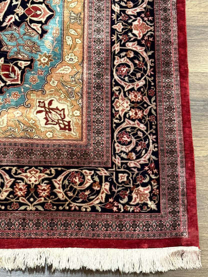 Magnificent Persian Qum Silk Rug 3x5, Exceptionally Fine 780 KPSI, Signed, Rare - Nuvé