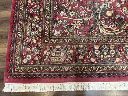 Sino Persian Rug 9x12, Fine 290 KPSI, Rose-Red, Floral Allover - Nuvé