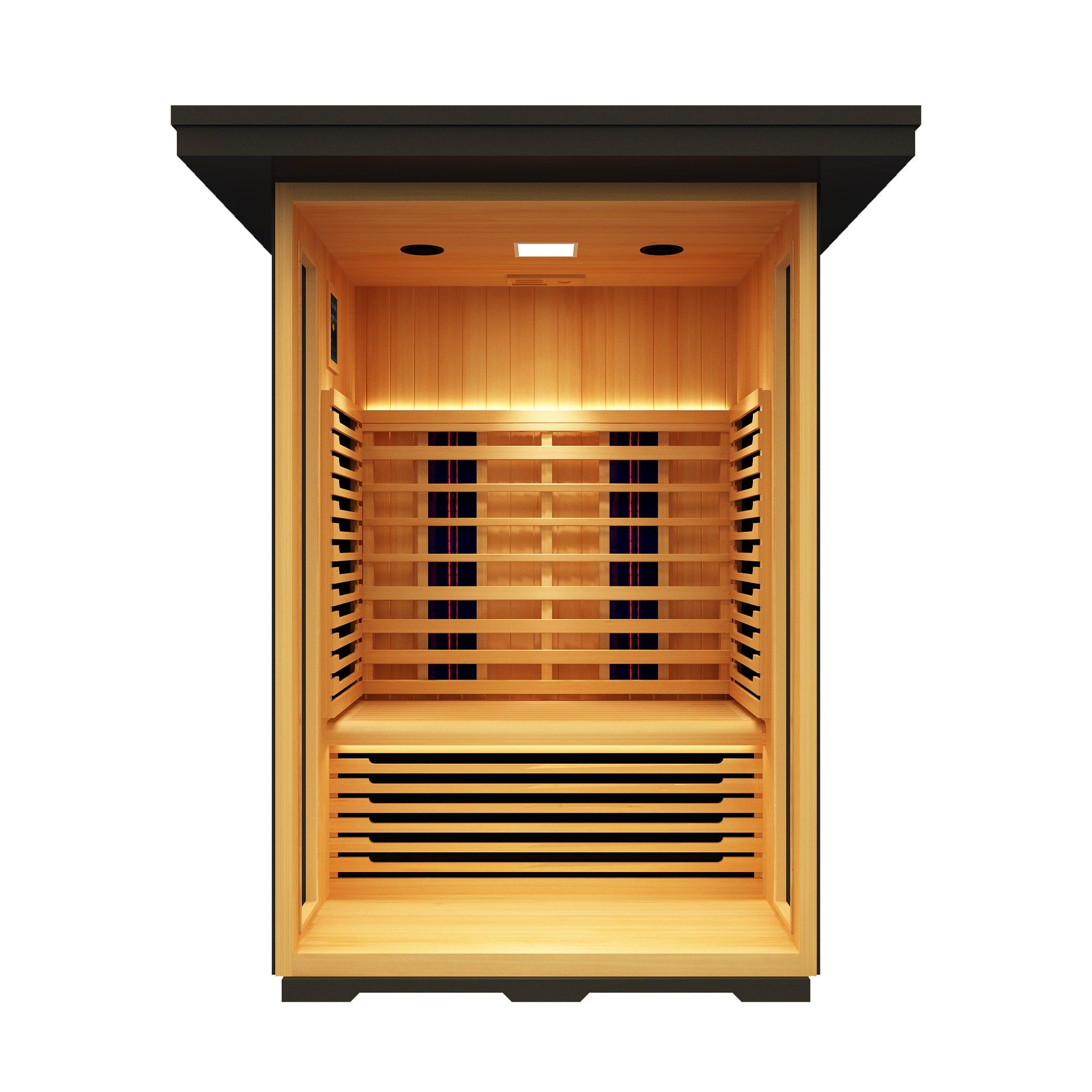 Peak Saunas Patagonia 2-Person Outdoor Full Spectrum Infrared Sauna with XL Medical-Grade Red Light Therapy and Smart WiFi App Control - Nuvé