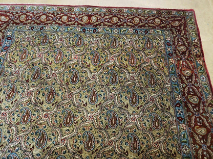 4' X 7' Handmade Turkish Wool Rug Paisley Hand Knotted Flowers One Of A Kind - Nuvé