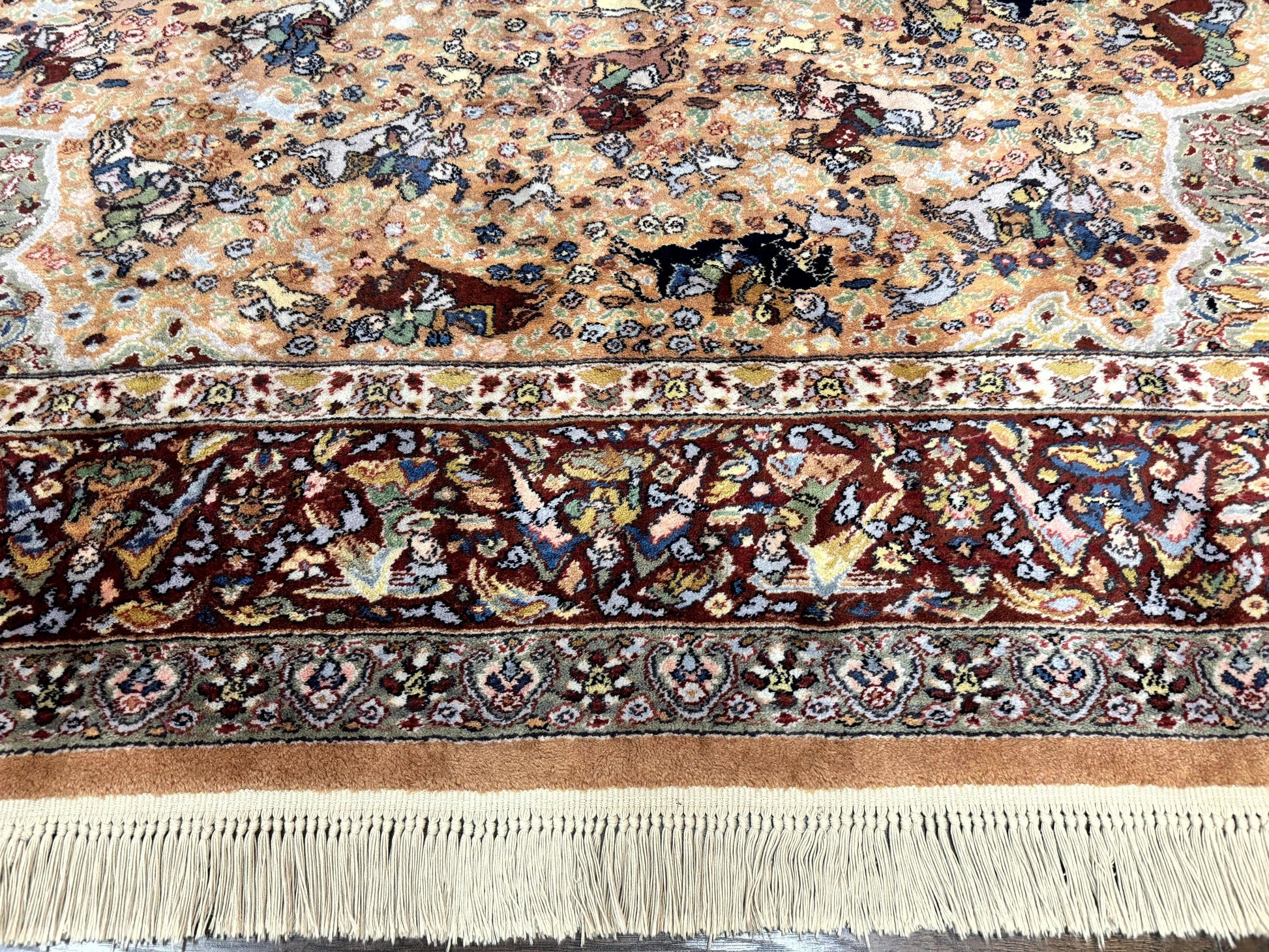 Karastan Rug 10x14 - Persian Hunting  #723 - Wool Pile, Vintage - Nuvé