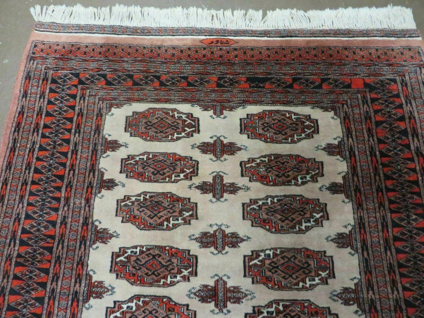 4' X 6' Vintage Handmade Bokhara Turkoman Pakistan Wool Rug Carpet Nice - Nuvé