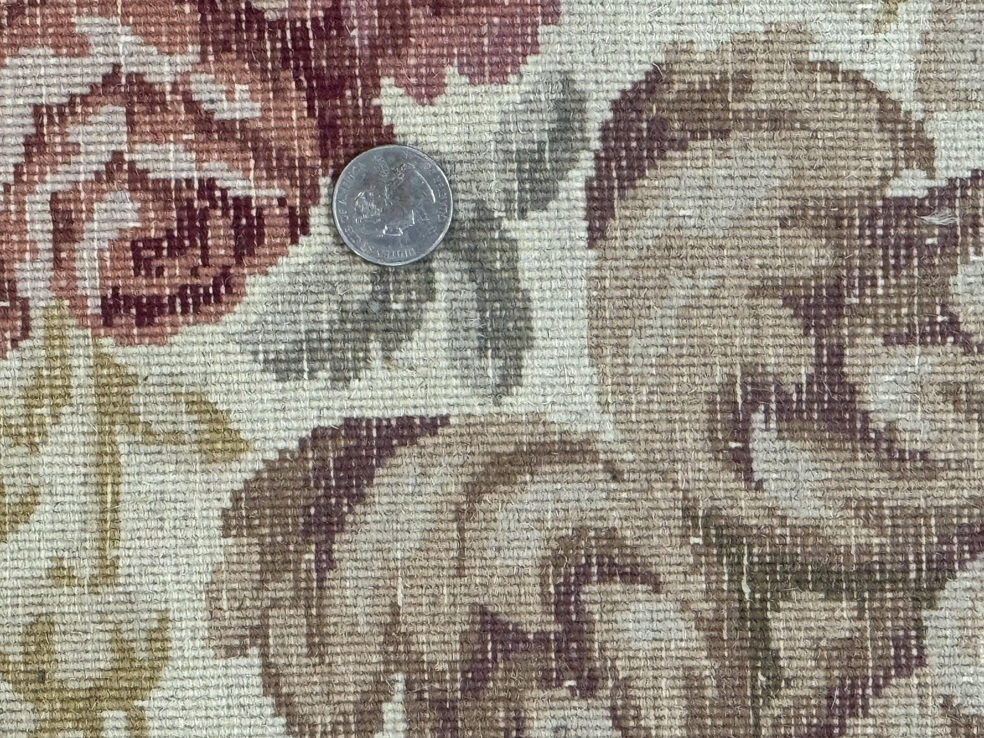 Aubusson Rug 8x12, European French Savonnerie Design, Thick Wool Pile, Elegant Rug, Cream Beige Light Green - Nuvé