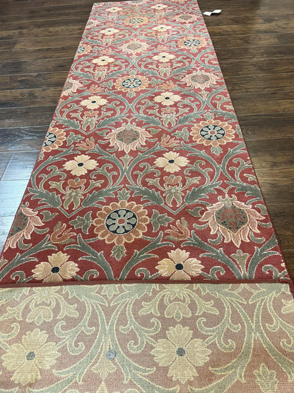 Runner Rug 3 x 14.7, Long Hallway Rug, Wool, Power Loomed, Contemporary, Floral - Nuvé