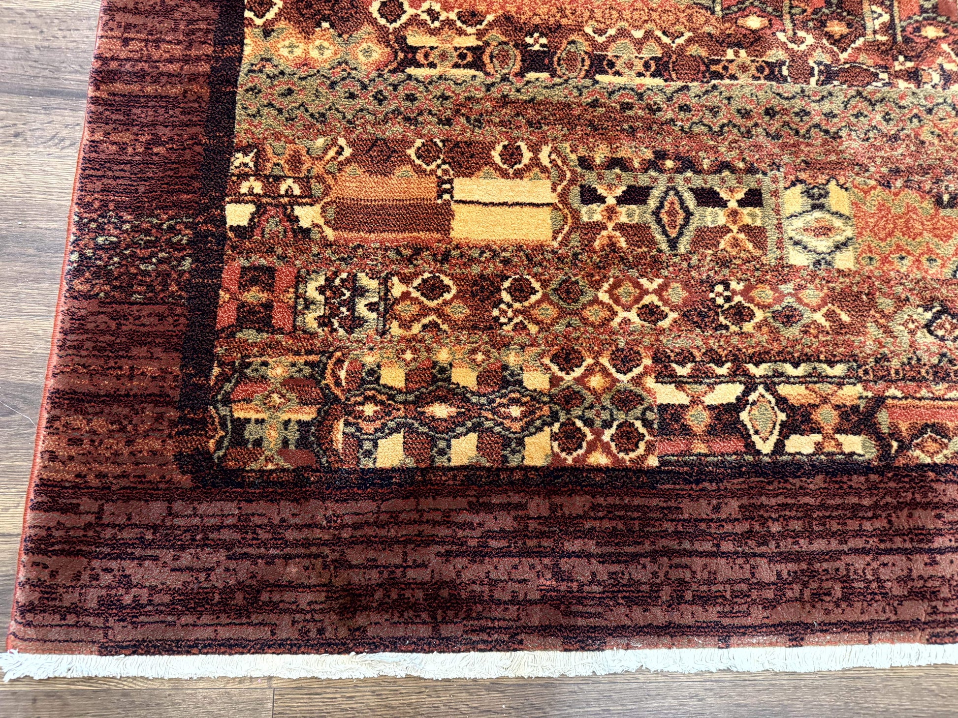 Couristan Rug 8x11 Brown Contemporary Wool Belgium Power Loomed Carpet - Nuvé
