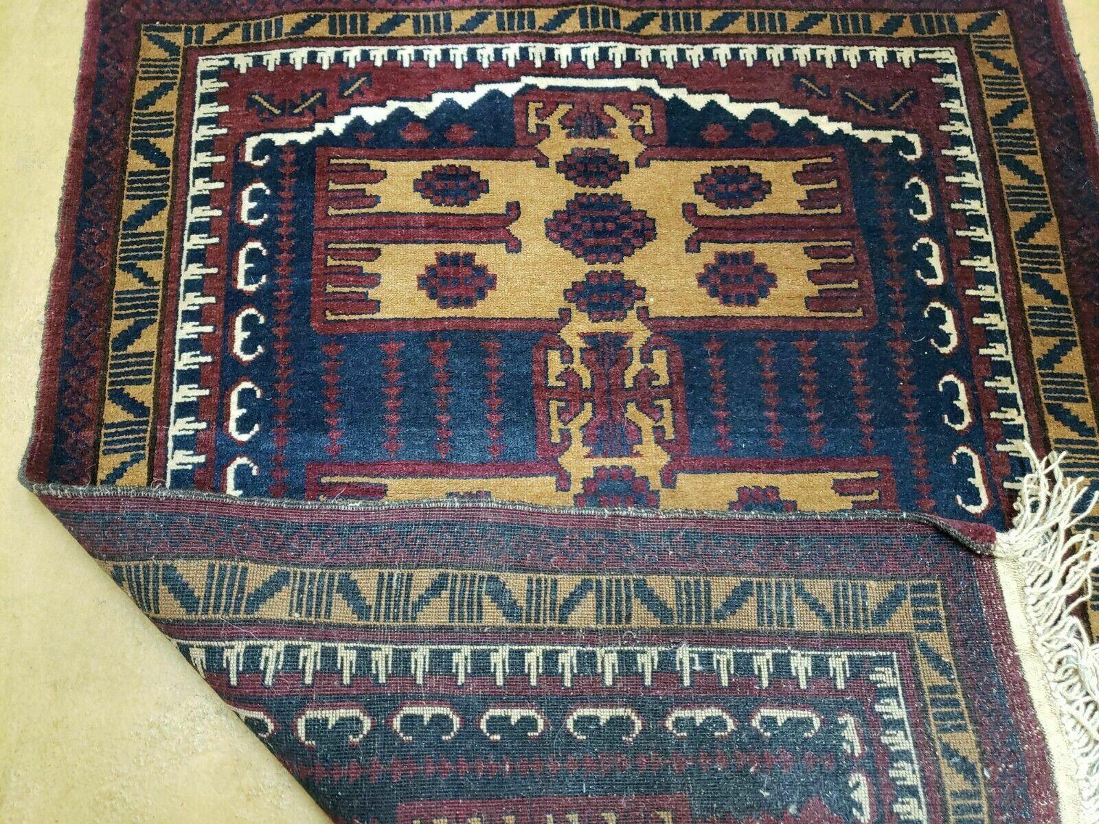 3' X 4' Vintage Handmade Balouchi Balouch Tribal Wool Rug Nice - Nuvé