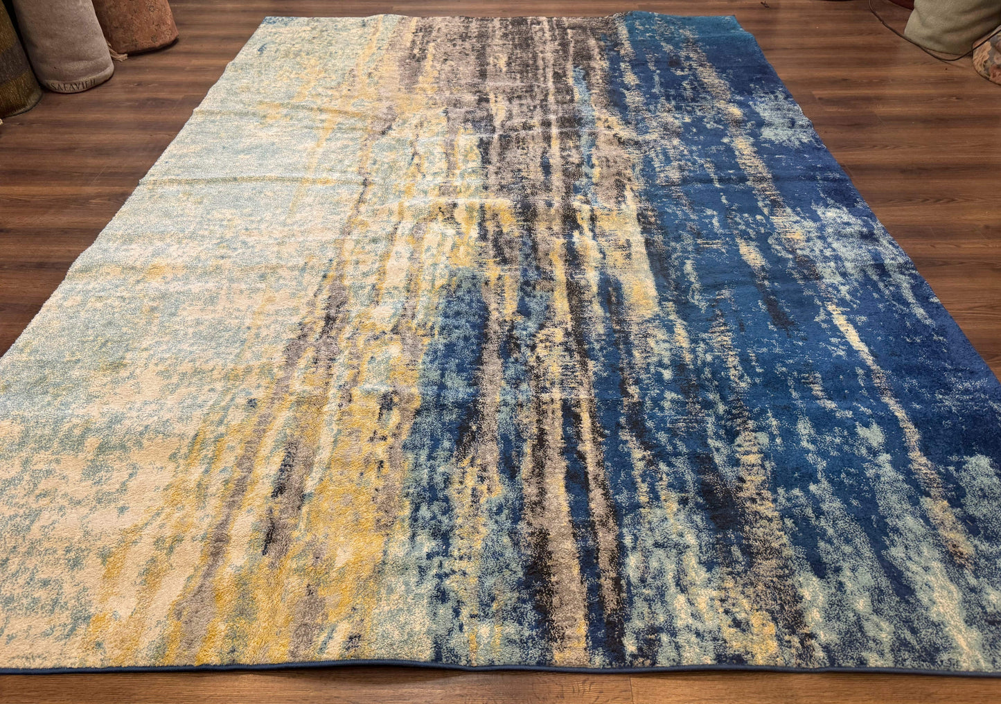 Modern Abstract Blue Area Rug 8x11 ft - Nuvé