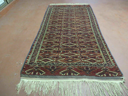 4' X 8' Antique Handmade Russian Bokhara Turkoman Yamud Wool Rug Carpet Nice - Nuvé