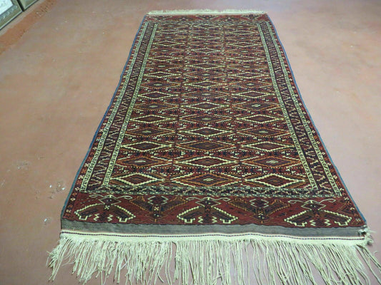 4' X 8' Antique Handmade Russian Bokhara Turkoman Yamud Wool Rug Carpet Nice - Nuvé