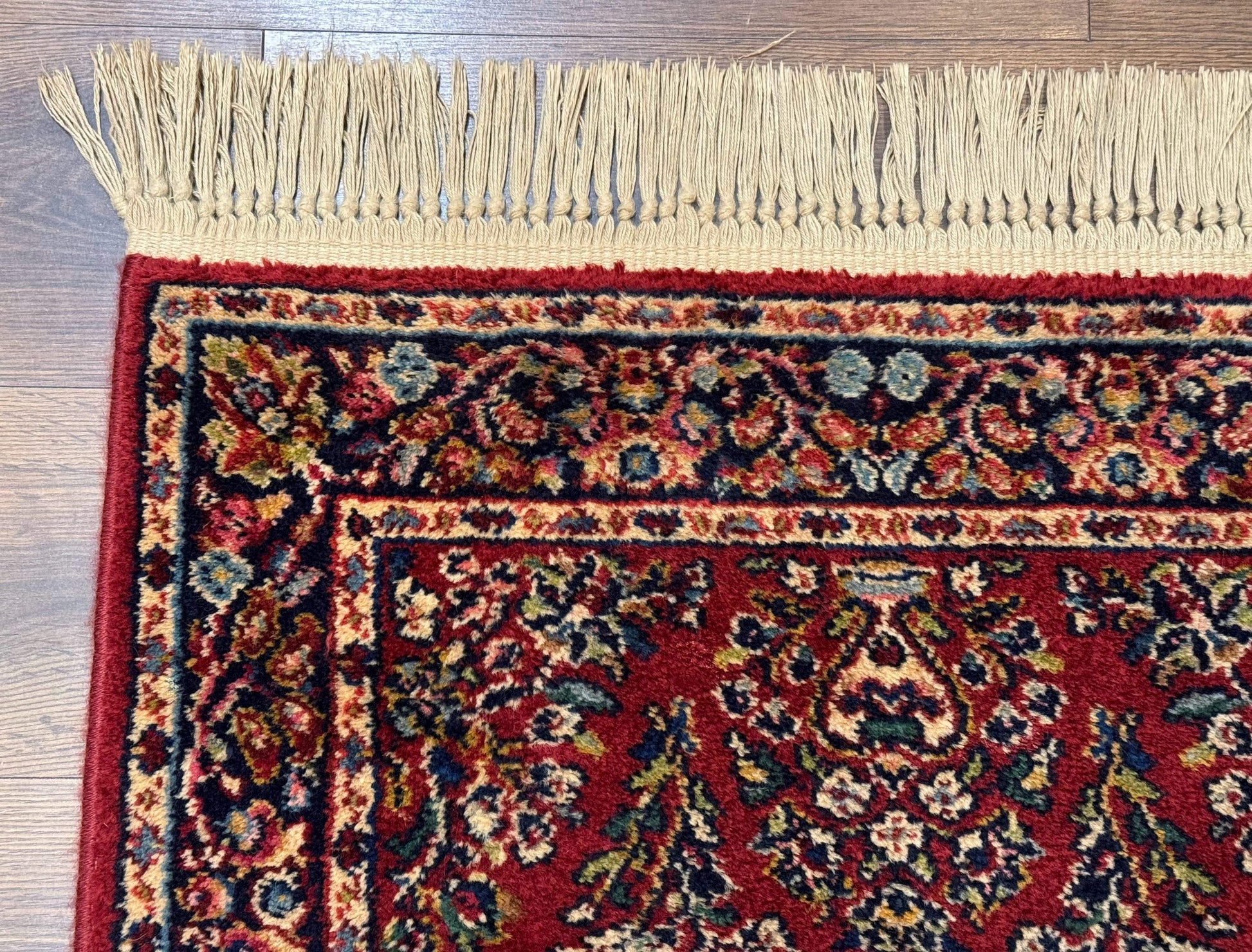 Karastan Runner Rug 2.6 x 8.6, Red Sarouk #785, Original 700 Series, Wool, Rare - Nuvé