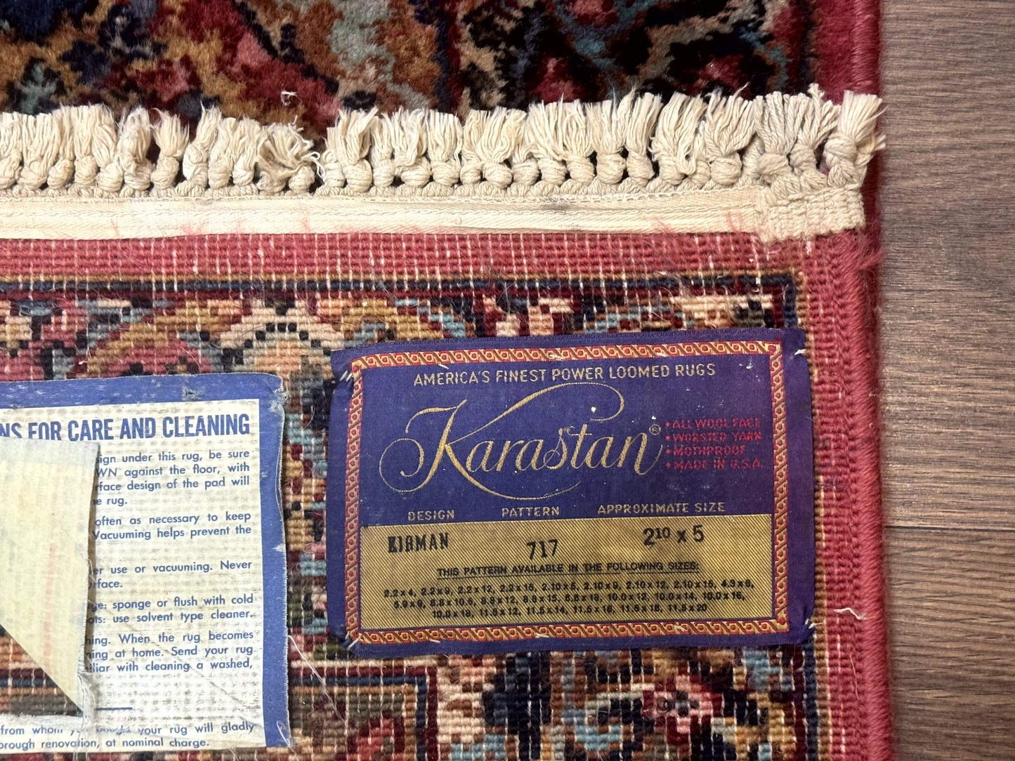 3x5 Karastan Multicolor Panel Kirman Rug #717, Wool Original 700 Series - Nuvé